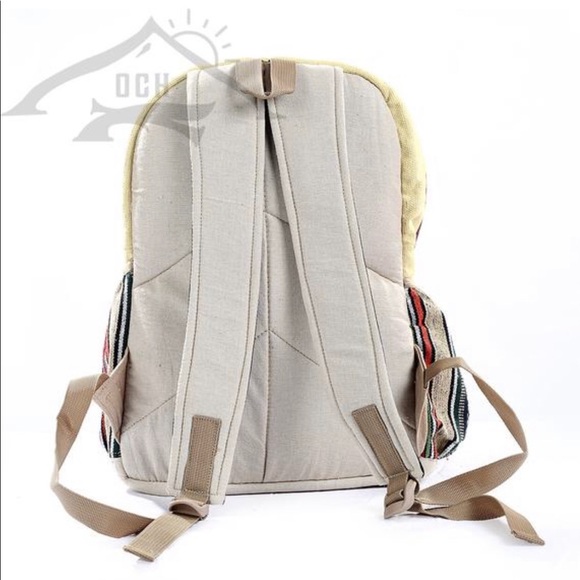 100% Handmade Hemp Multi Color Backpack - Nepal - Picture 3 of 4